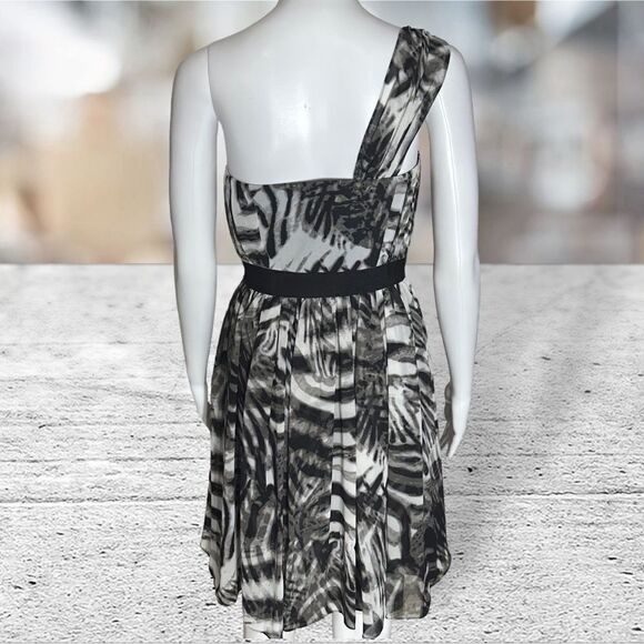 Vince Camuto Animal Print One Shoulder Cocktail Dress NWT Safari Core - Picture 5 of 7
